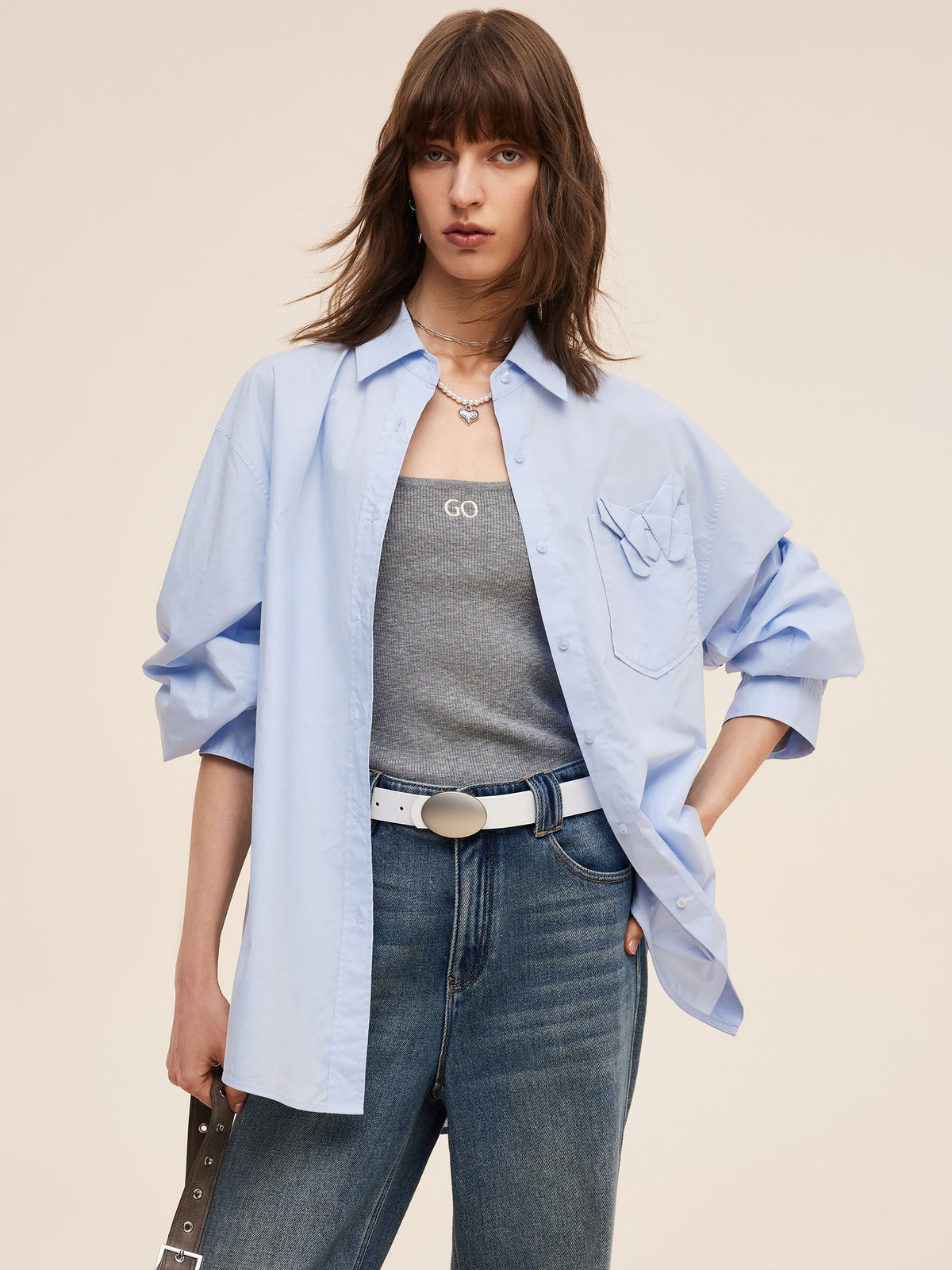 100% Cotton 3D Butterfly Women Loose Fit Shirt