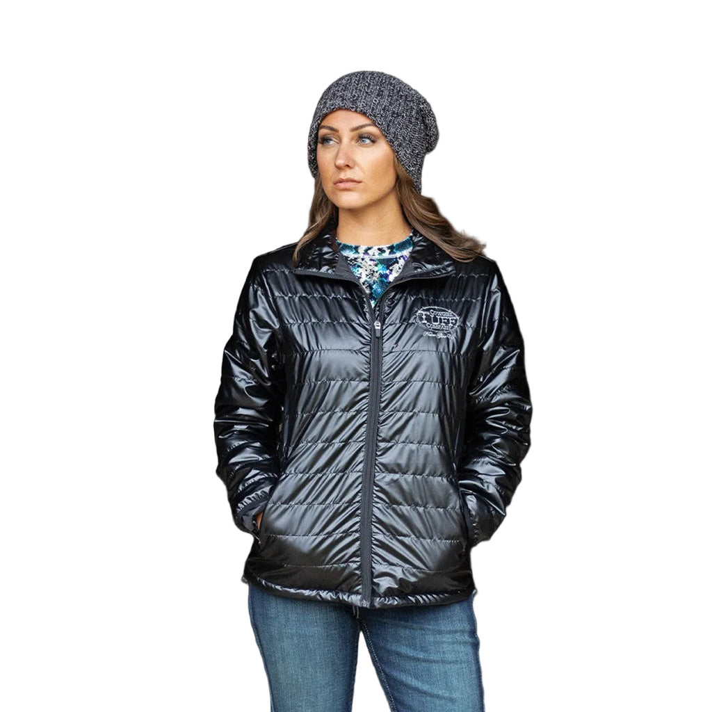 Cowgirl Tuff Women's Jacket w/Embroidered Logo - Black