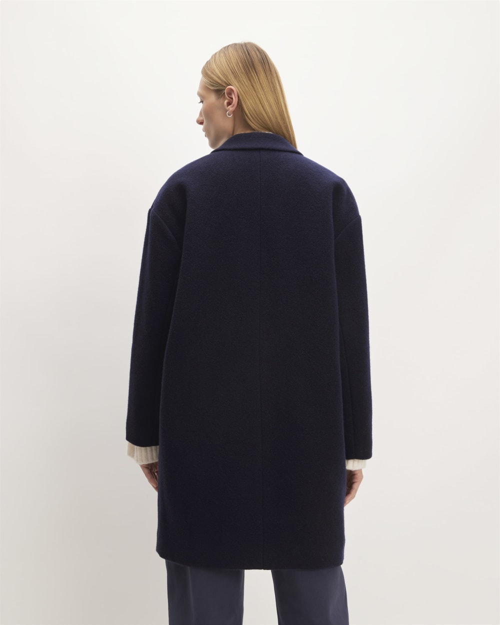 The Italian ReWool? Cocoon Coat | Navy