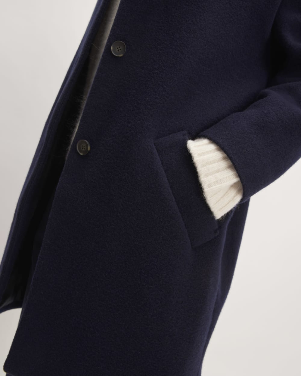 The Italian ReWool? Cocoon Coat | Navy