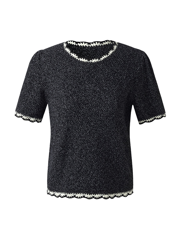 Cotton Glitter Women Knit Top