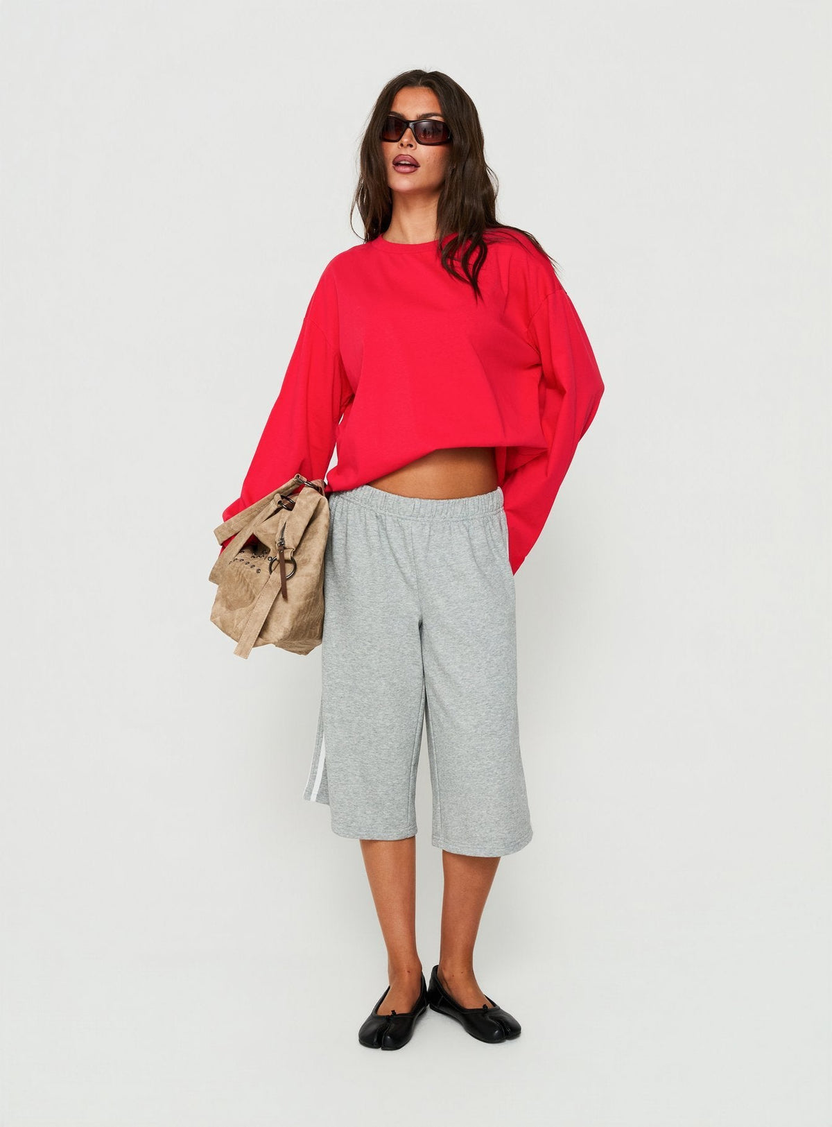 Settle Down Long Sleeve Top Red