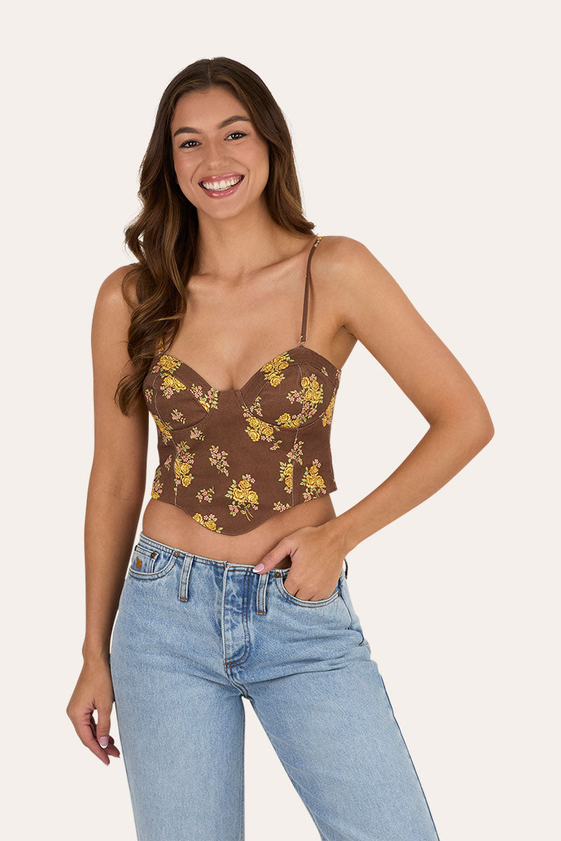 Madison Womens Shirred Corset Top