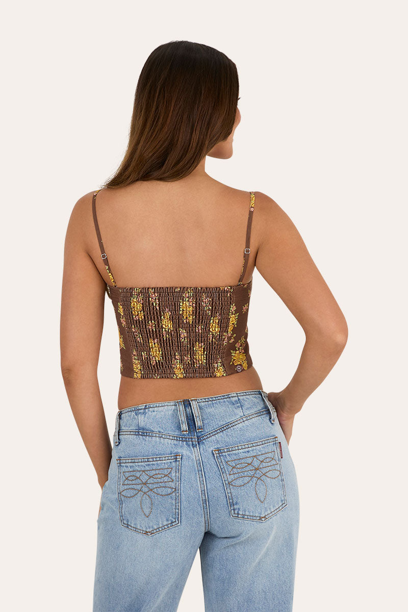 Madison Womens Shirred Corset Top