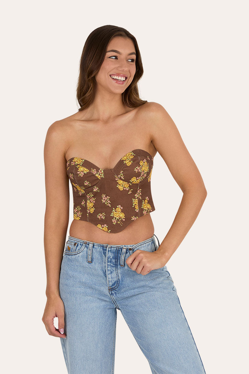 Madison Womens Shirred Corset Top