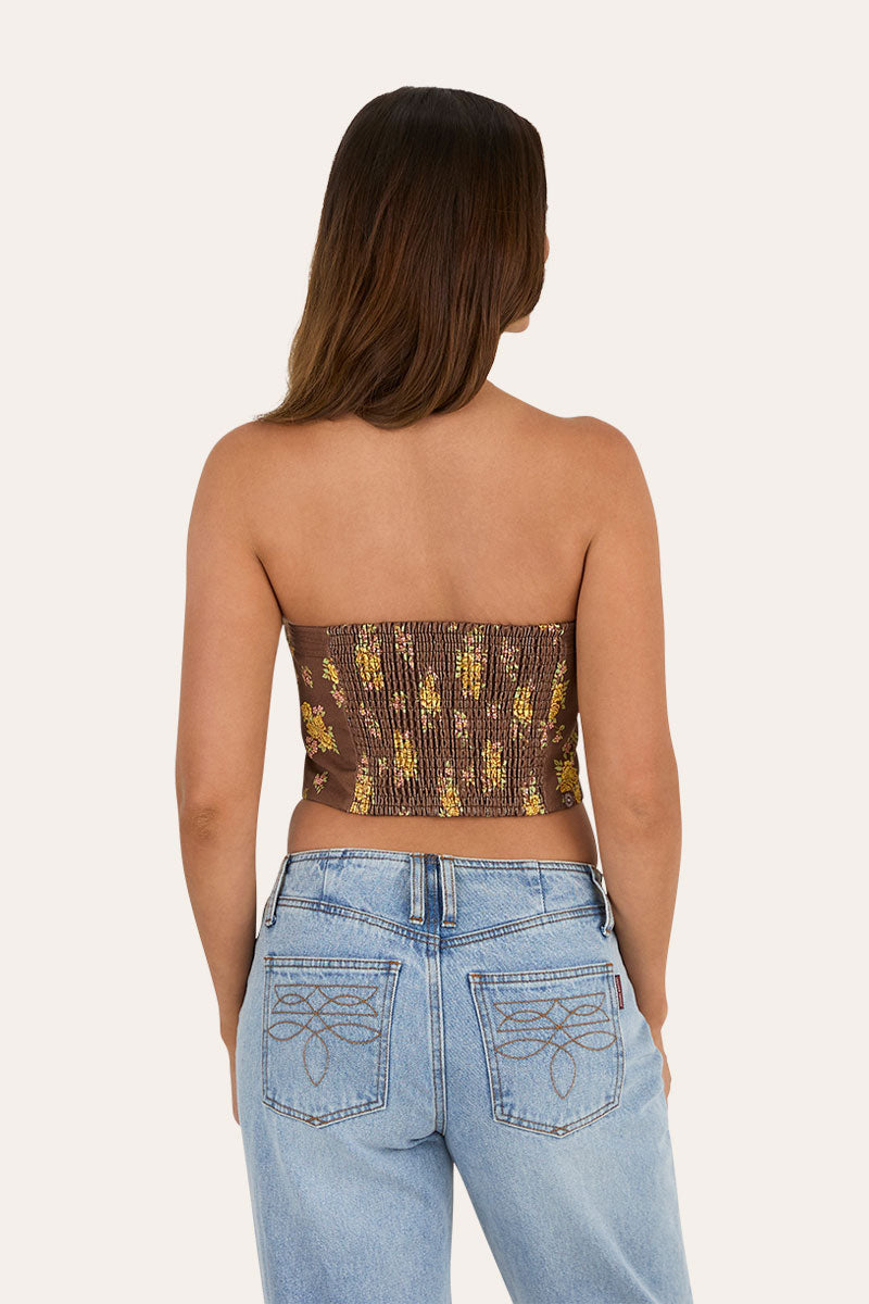 Madison Womens Shirred Corset Top