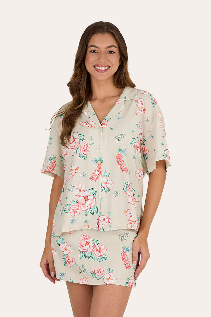 Last Dance Button Womens Down Shirt
