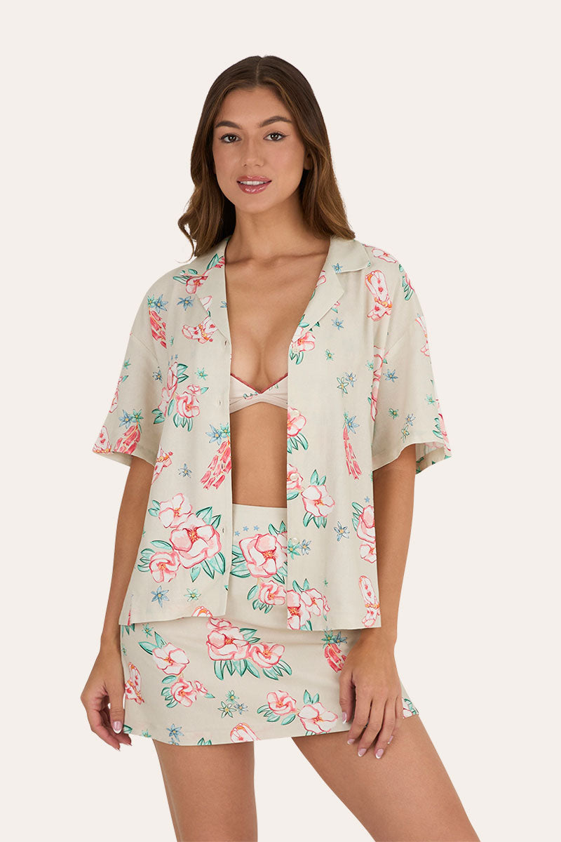 Last Dance Button Womens Down Shirt