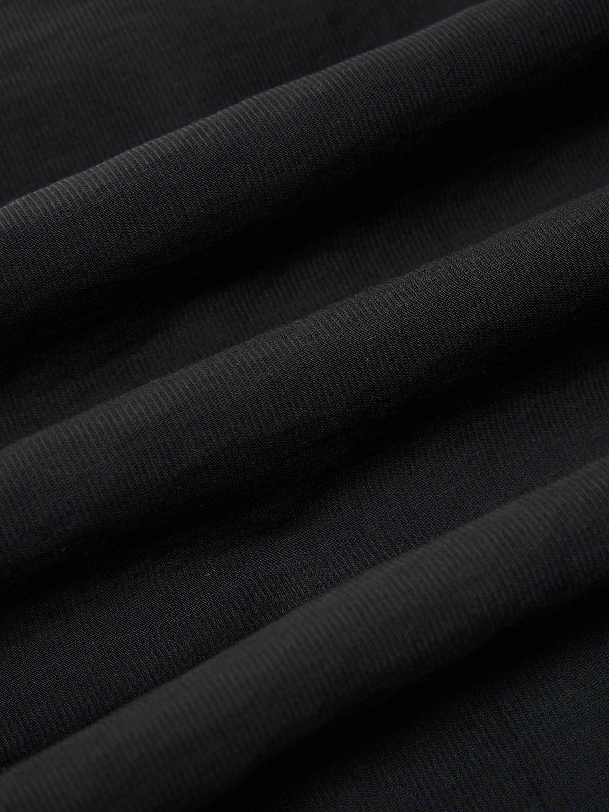 Lyocell Blend Black Ruffle-Detailing Women Tank Top