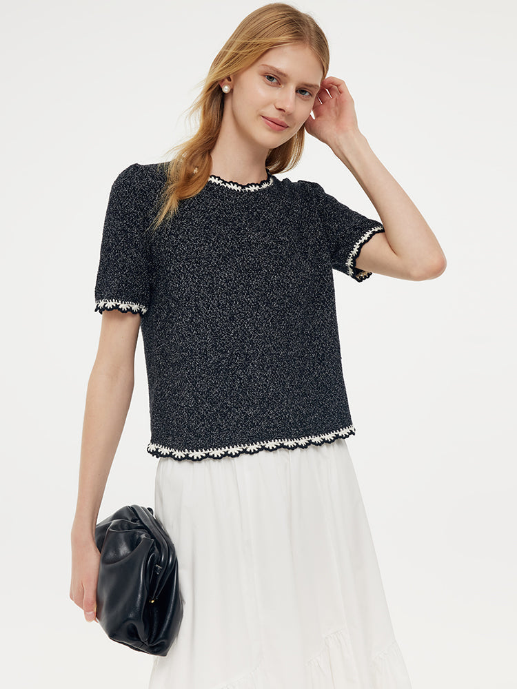 Cotton Glitter Women Knit Top