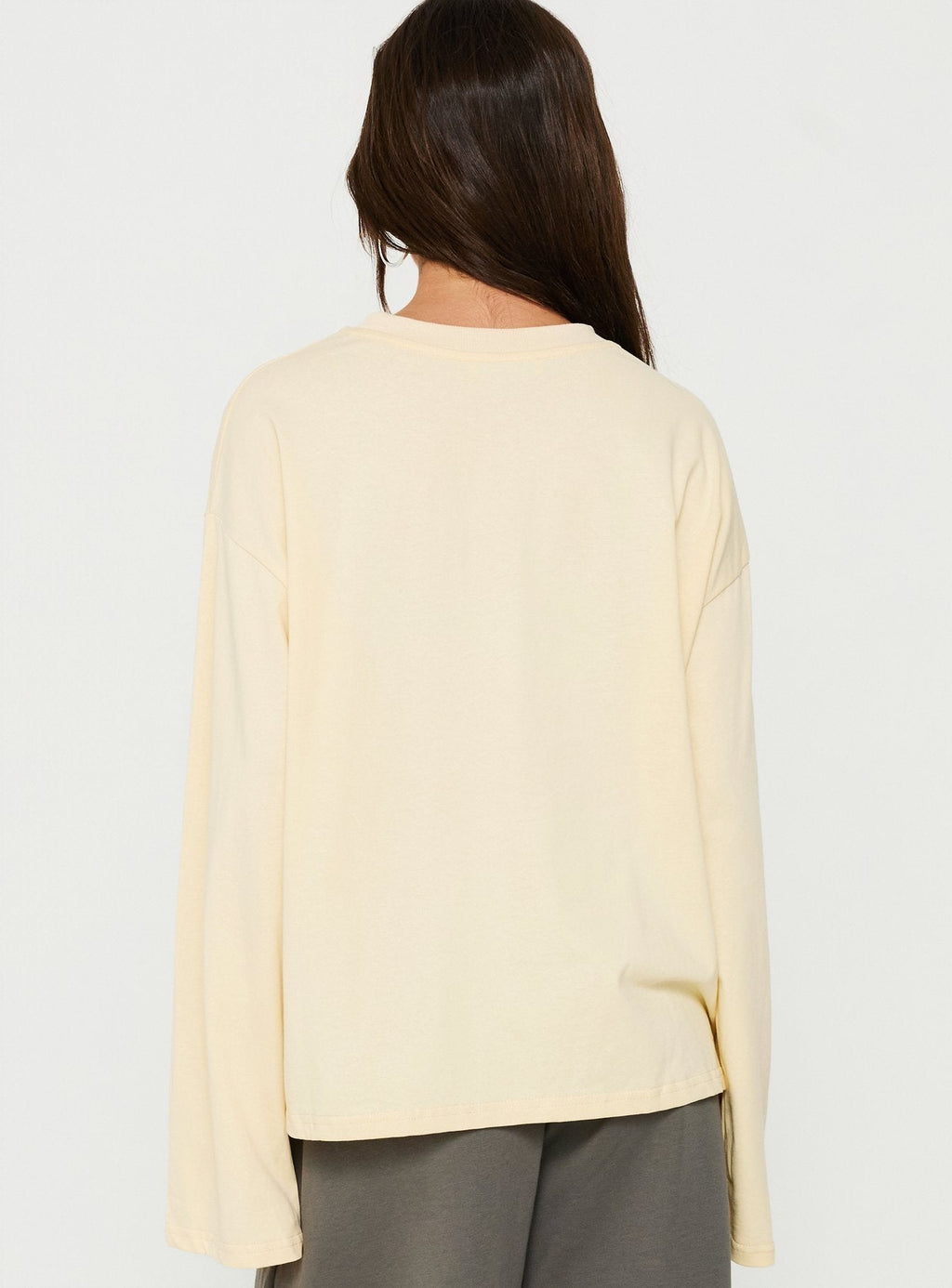 Settle Down Long Sleeve Top Butter Yellow