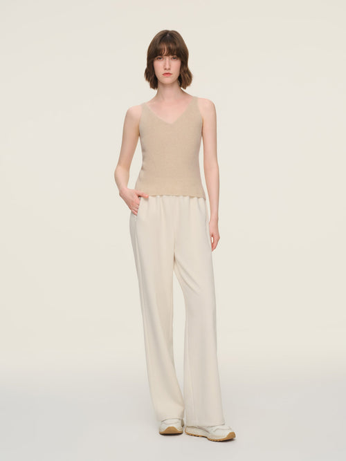 100% Cashmere Seamless Women Knit Tank Top