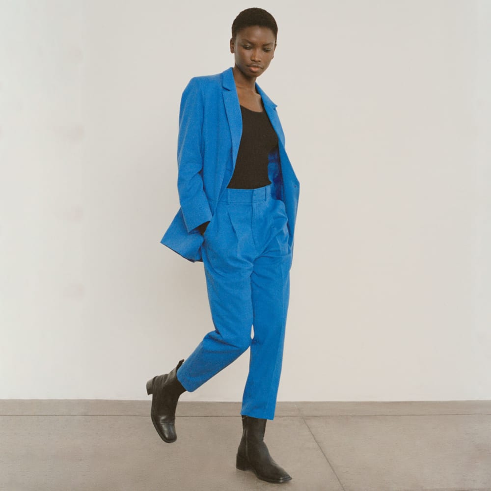 The Oversized Blazer in Buttersmooth | Brilliant Blue