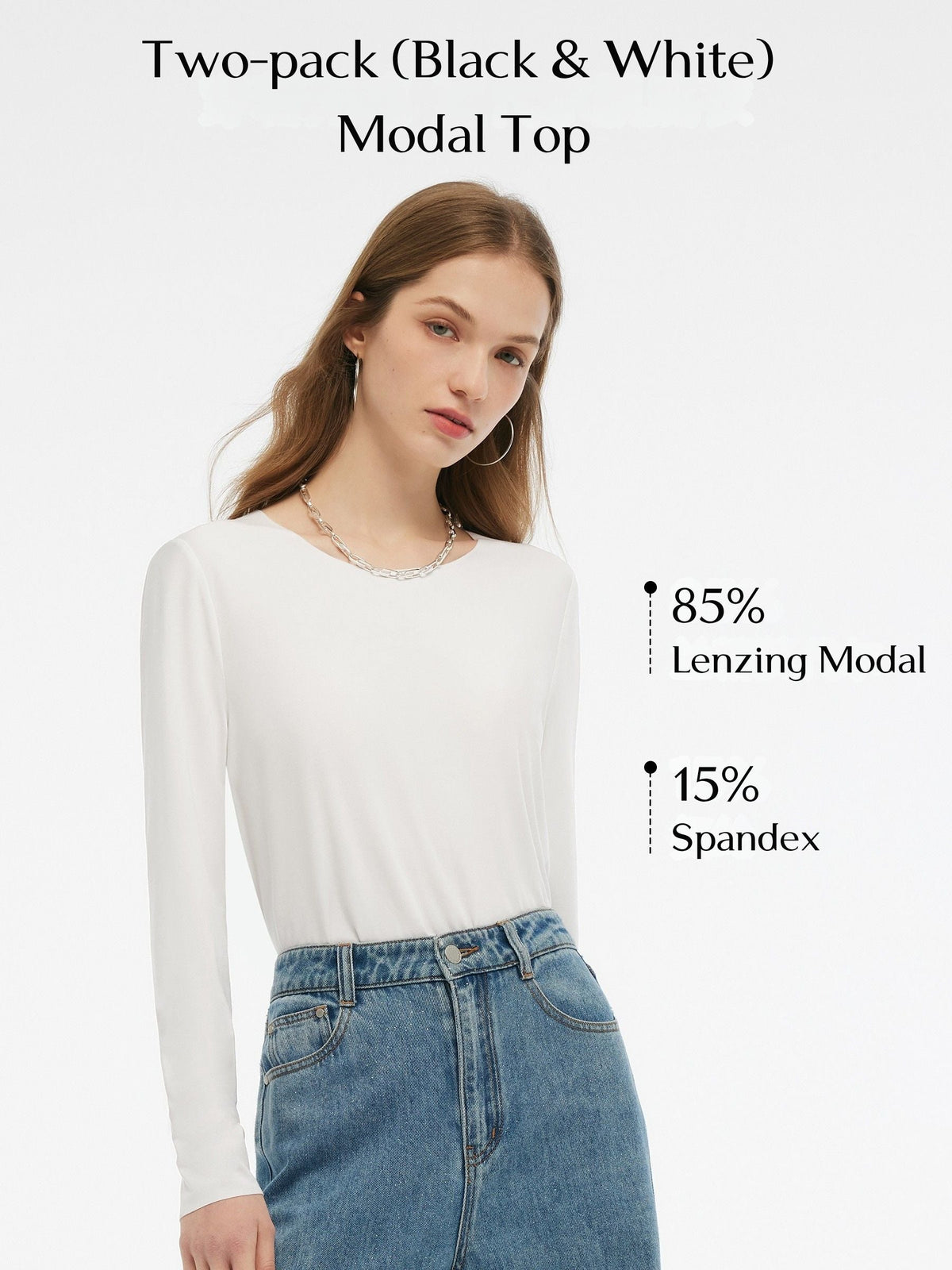 Two-Pack Modal Unisex Long Sleeve Top