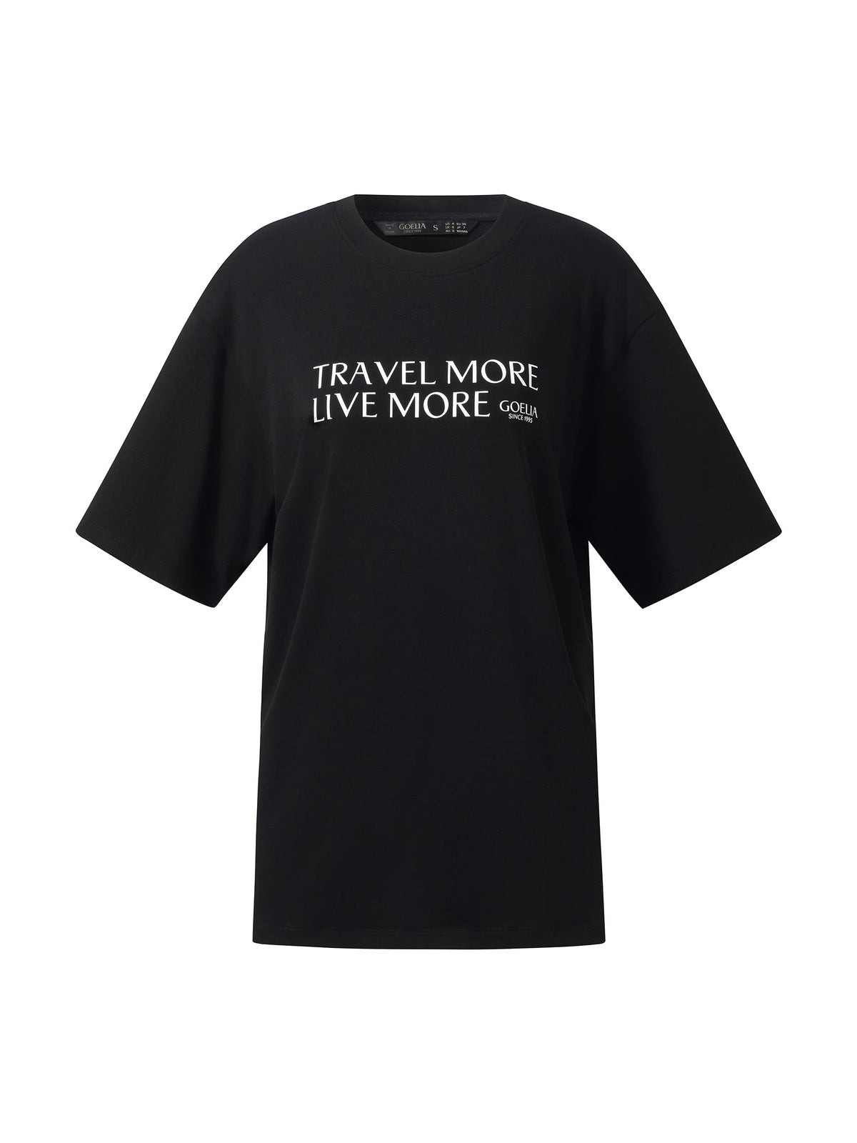 Tencel Blend Letter Print Unisex Loose T-Shirt