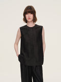 18MM Gambiered Canton Gauze Women Sleeveless Shirt