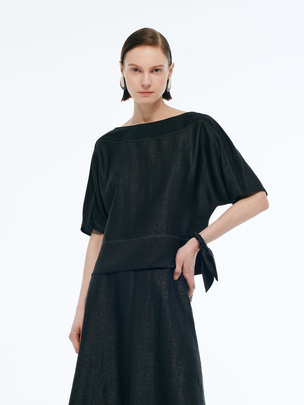 18MM Xiang Yun Silk Patchwork Women Top