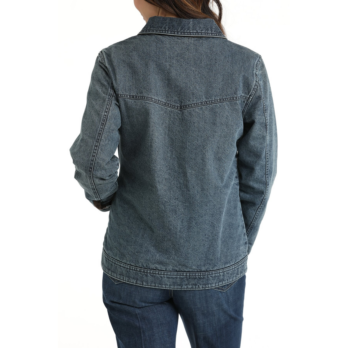 Cinch Women's Reversible Trucker Jacket - Indigo/Brown