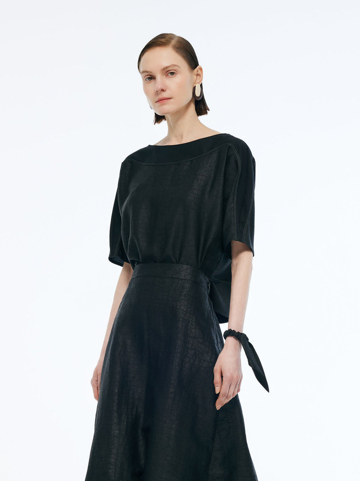 18MM Xiang Yun Silk Patchwork Women Top