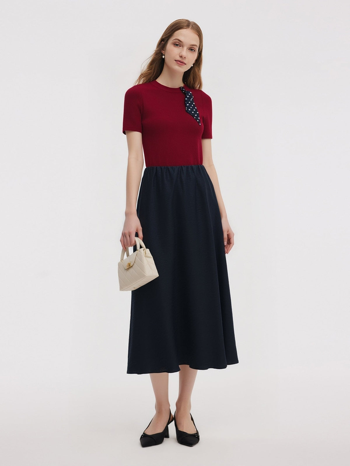 Tencel Blend Burgundy Women Knit Top