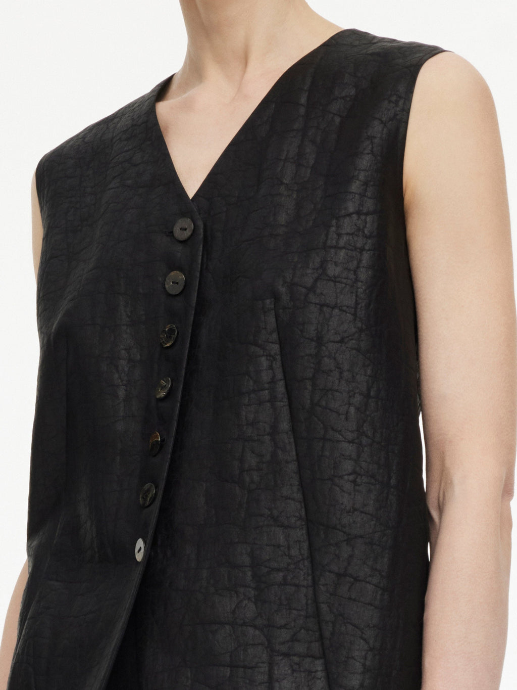 18MM Gambiered Canton Gauze Women Vest