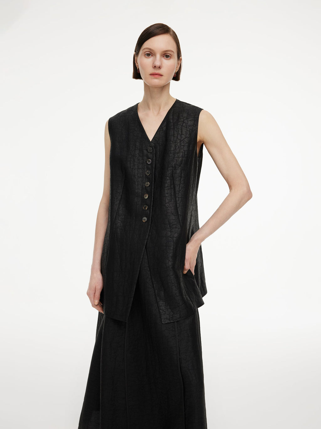18MM Gambiered Canton Gauze Women Vest