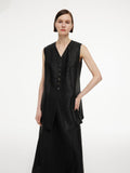 18MM Gambiered Canton Gauze Women Vest
