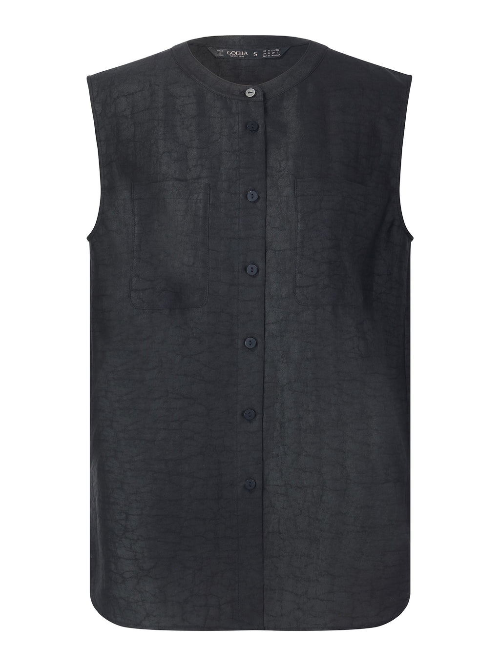 18MM Gambiered Canton Gauze Women Sleeveless Shirt