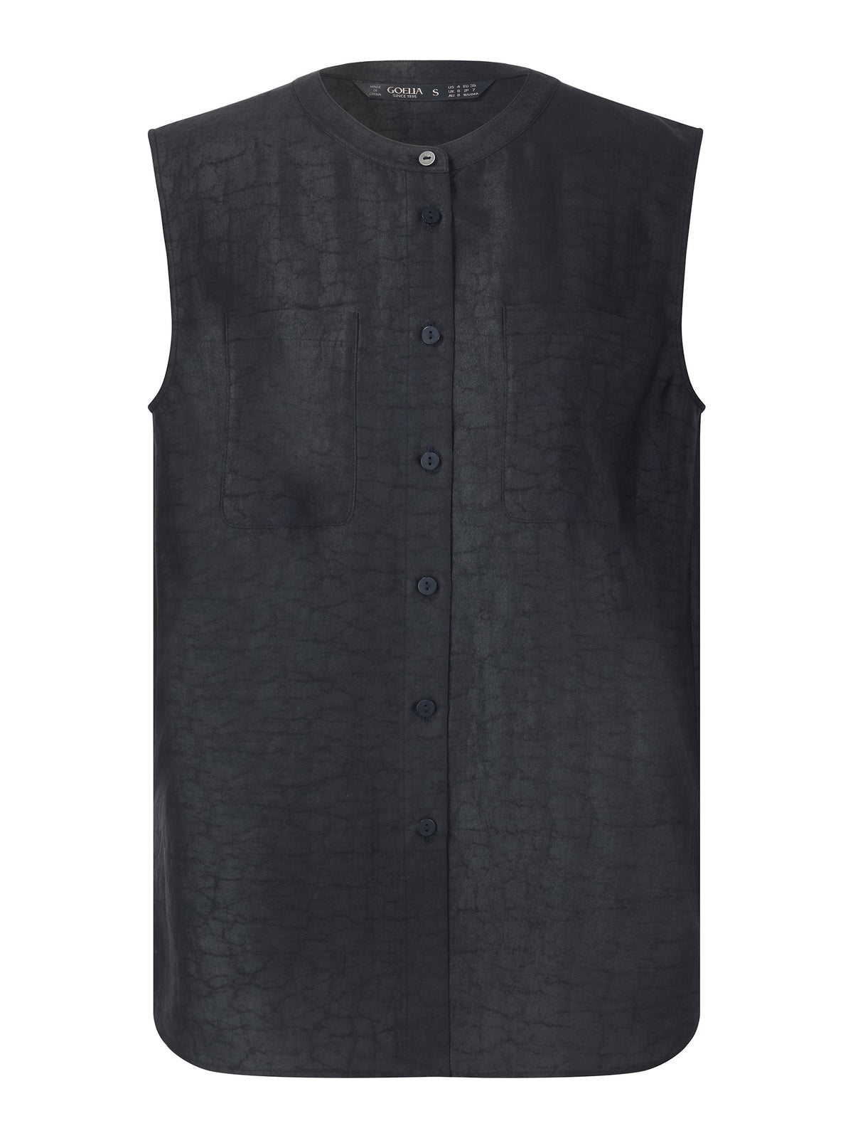 18MM Gambiered Canton Gauze Women Sleeveless Shirt