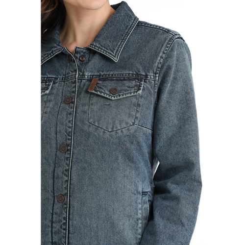 Cinch Women's Reversible Trucker Jacket - Indigo/Brown
