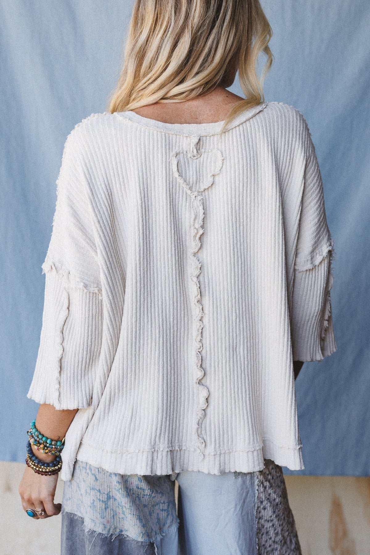 Jaqueline Textured Top - Ecru