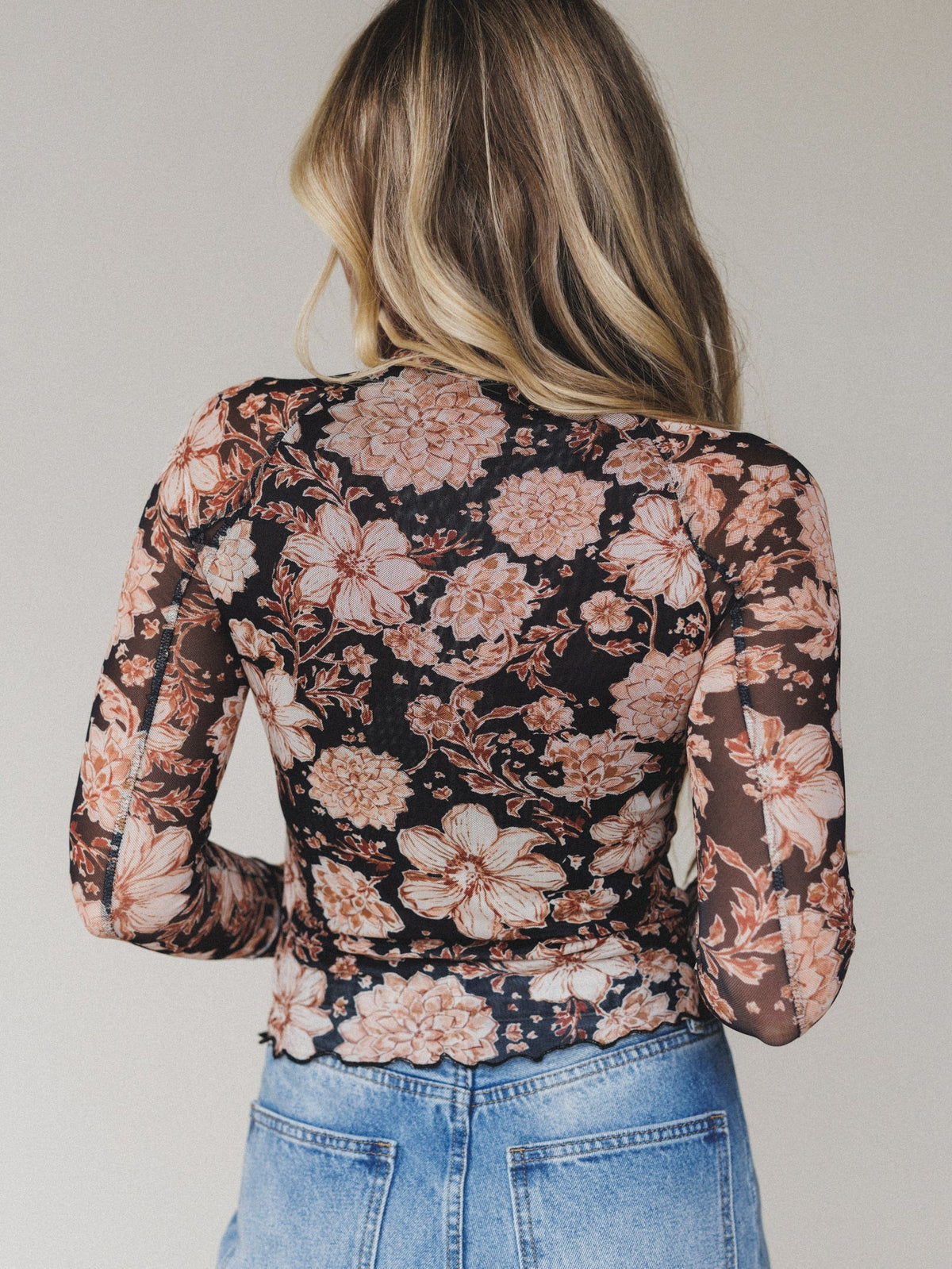 Meadow Darling Mesh Top - Black