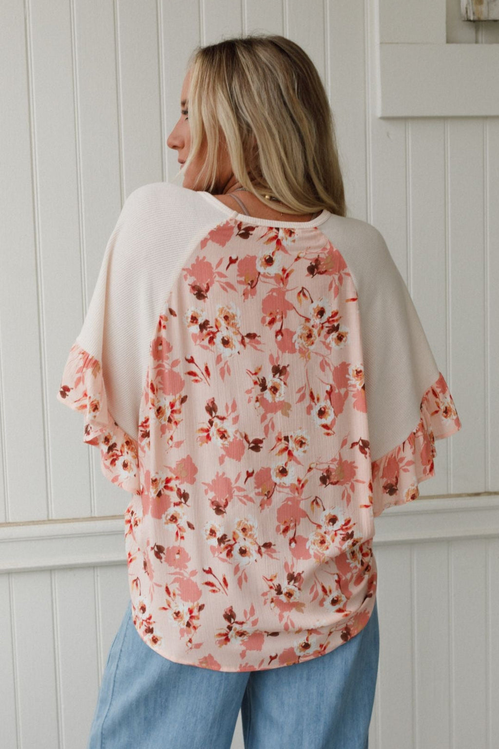 The Nest Sunlit Meadow Top - Beige Coral
