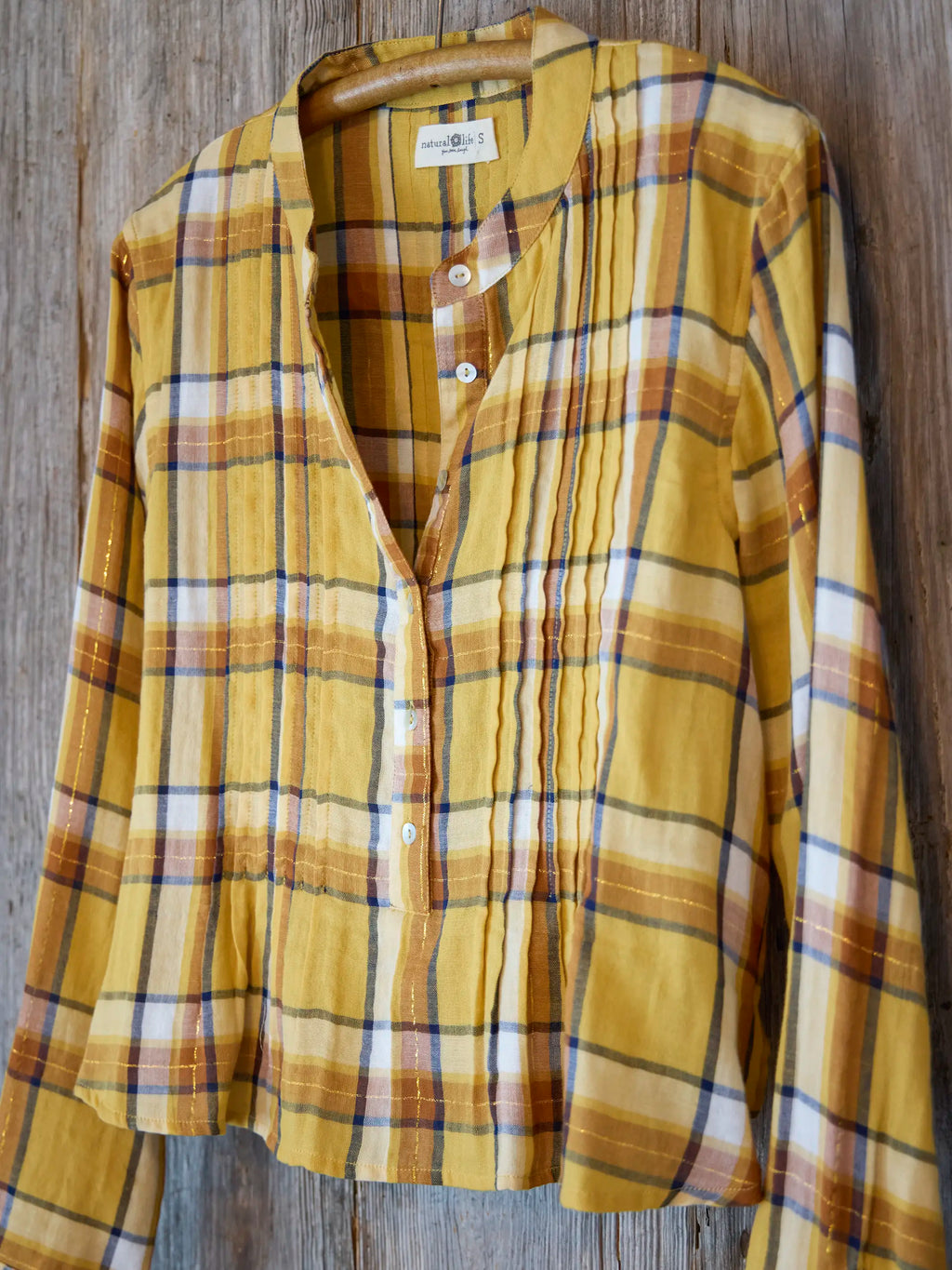 Montana Top - Mustard Plaid