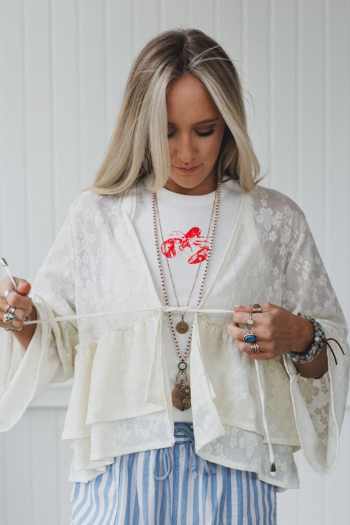 The Nest Wildflower Drift Top - Cream