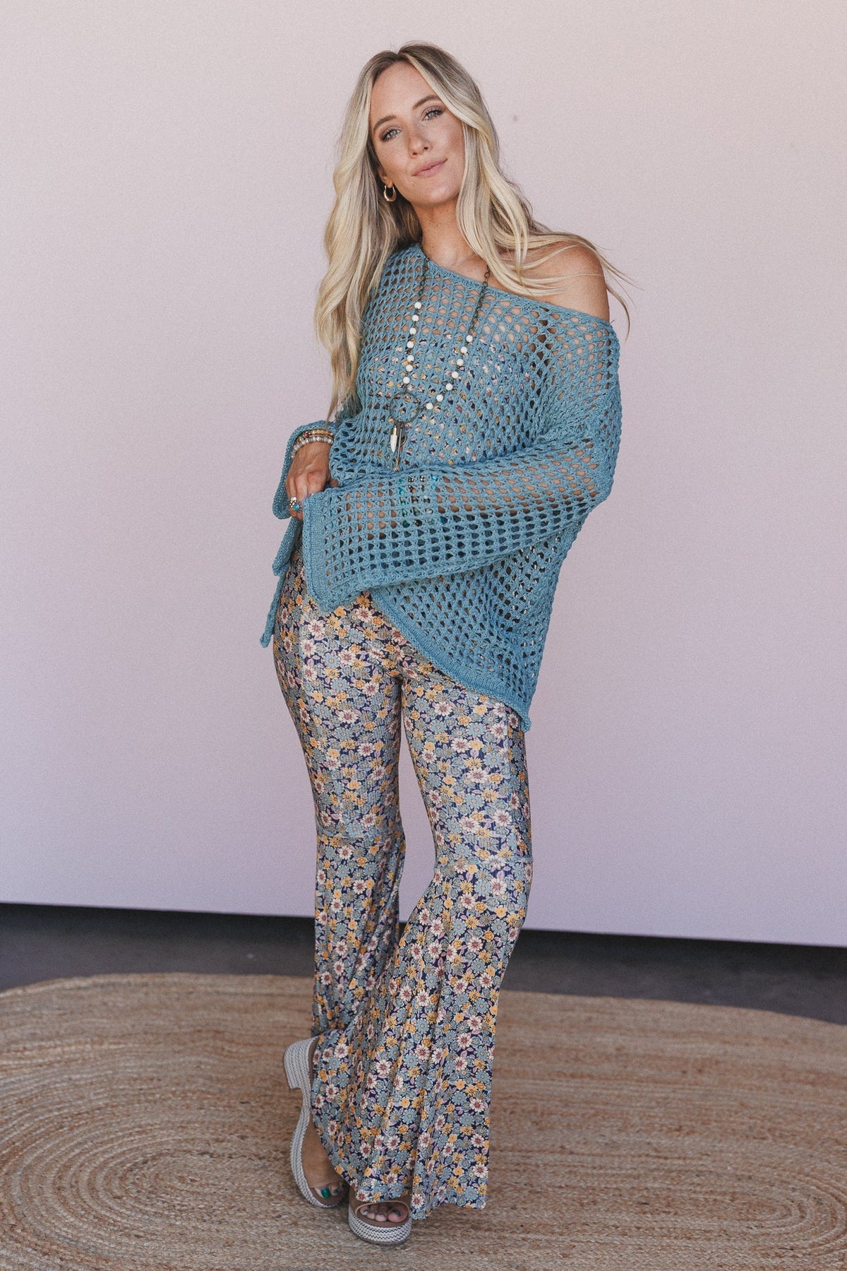 Oceania Crochet Top - Teal