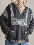 The Nest Beach Nights Pullover Hoodie Top - Charcoal