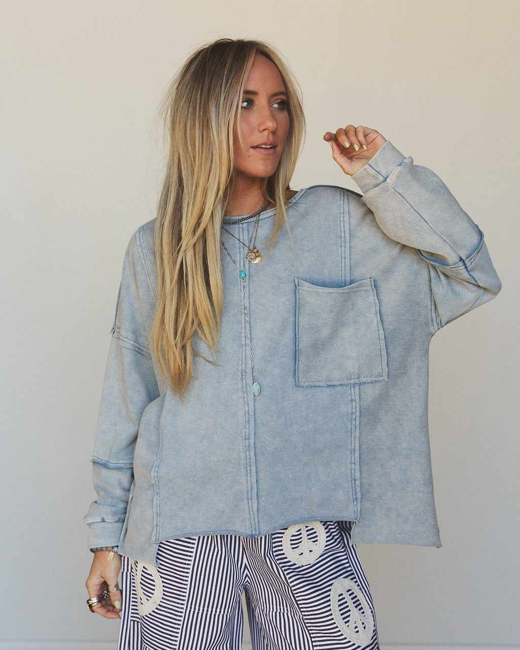 Wave Catcher Pullover - Blue