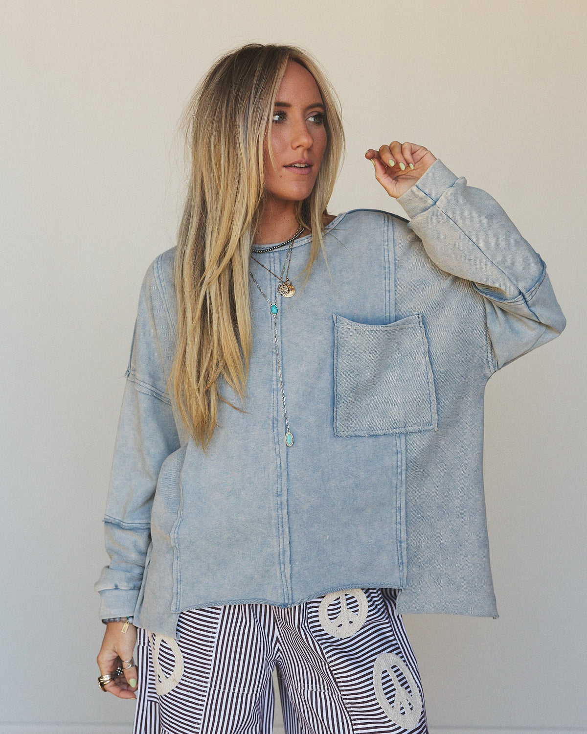 Wave Catcher Pullover - Blue