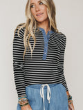 Fieldtrip Stripe Top - Black