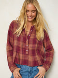 Montana Top - Cranberry Rust Plaid