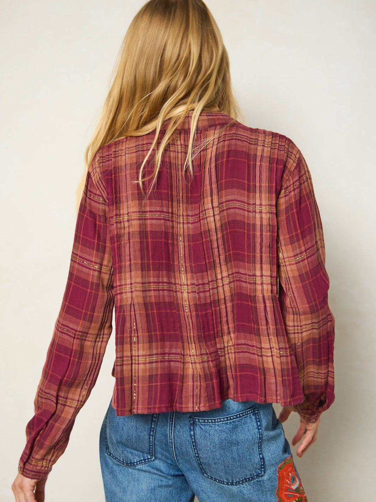 Montana Top - Cranberry Rust Plaid