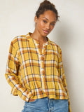 Montana Top - Mustard Plaid