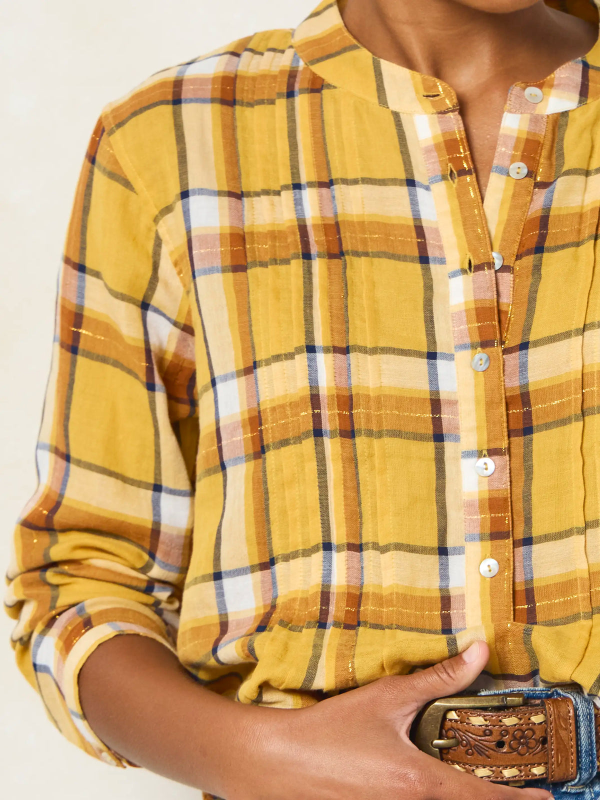 Montana Top - Mustard Plaid