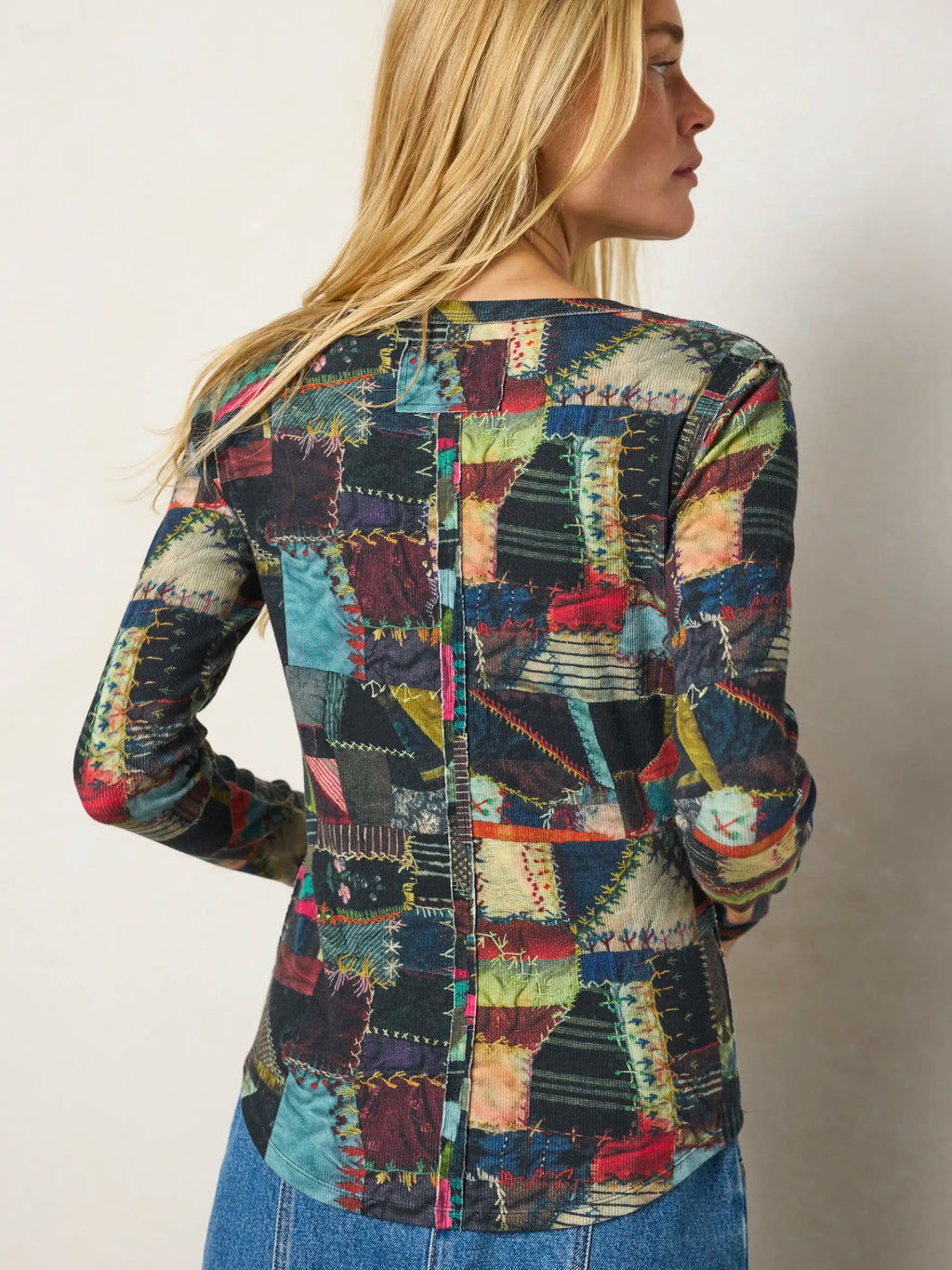 Layer Up Ribbed Henley - Artisan Stitches Multi