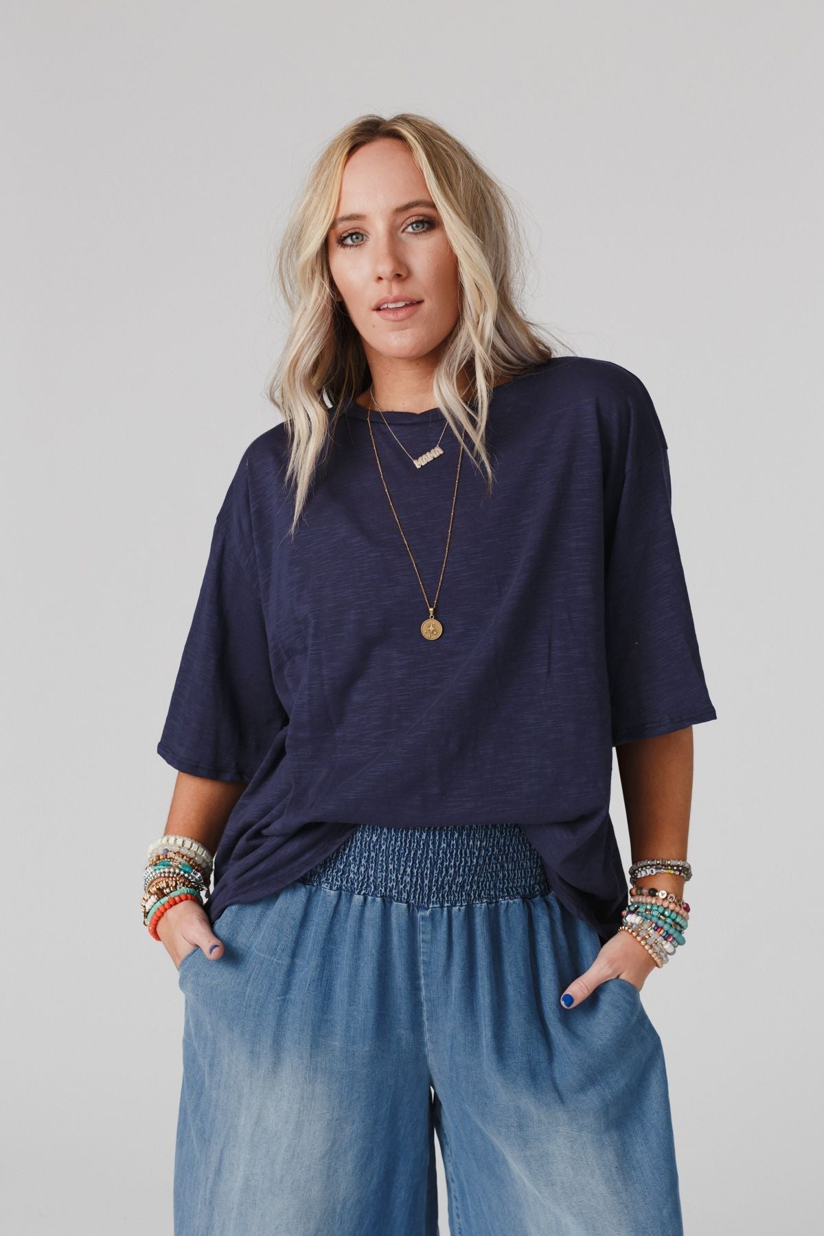 The Nest Your Favorite Slub Tee Shirt - Navy