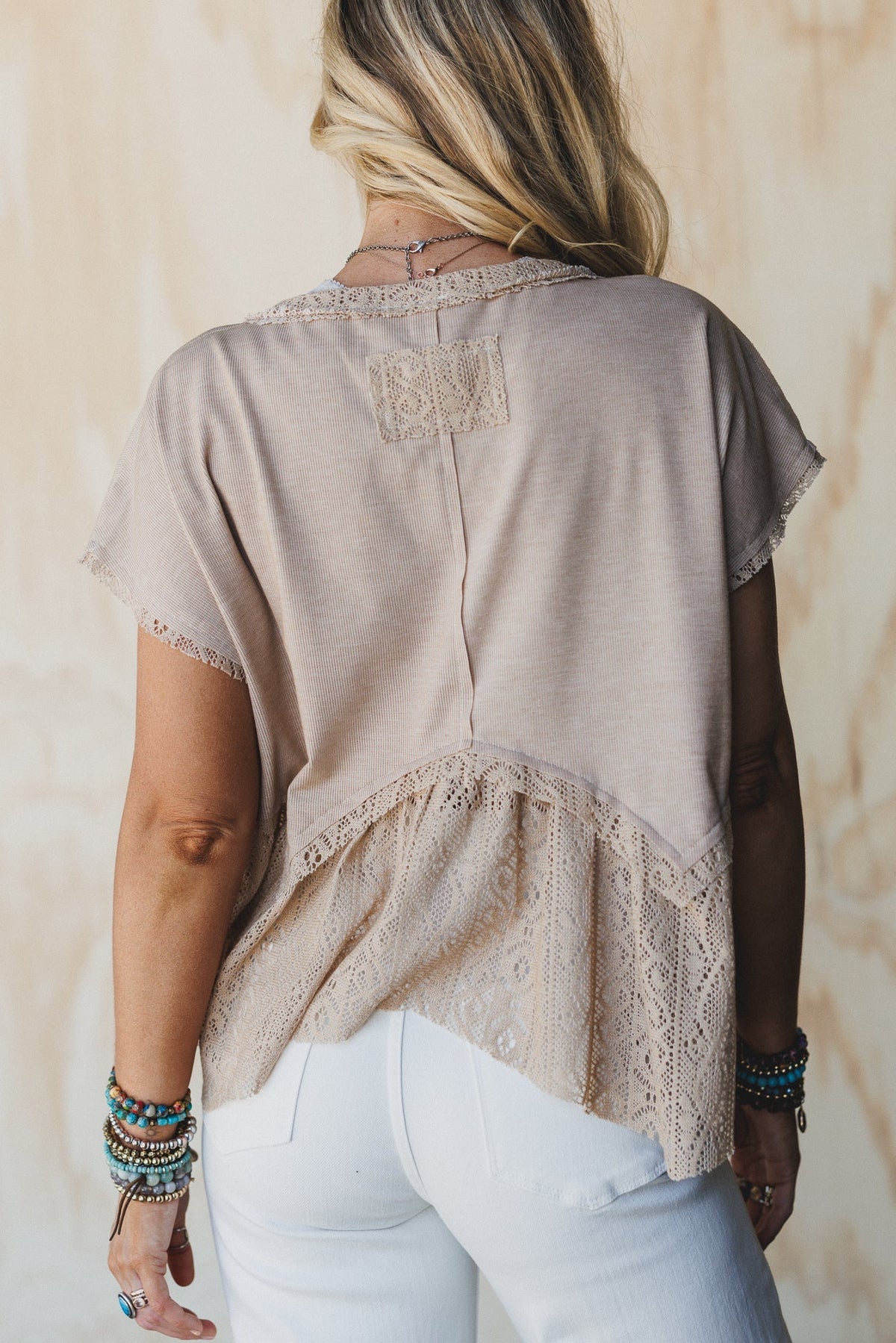 Callie Short Sleeve Tee - Beige