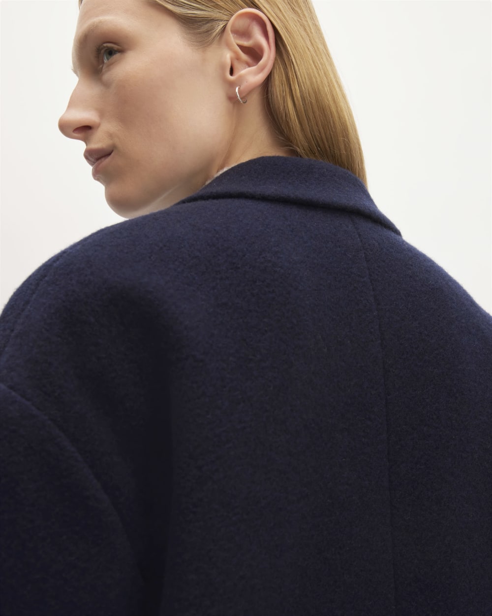 The Italian ReWool? Cocoon Coat | Navy