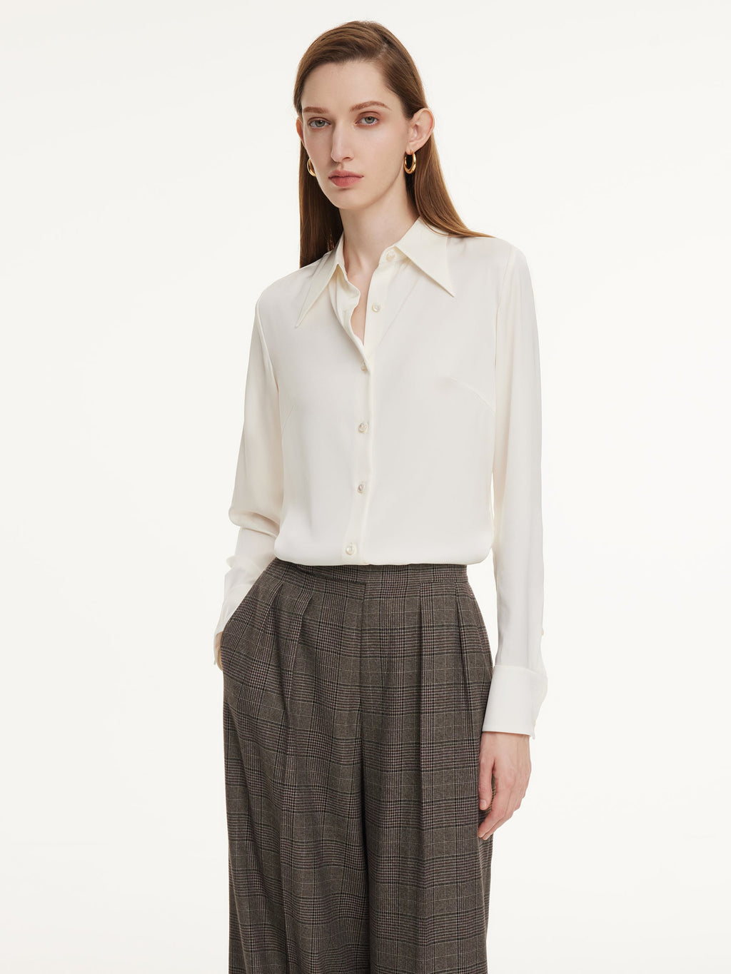 22MM Mulberry Silk Women H-Line Shirt