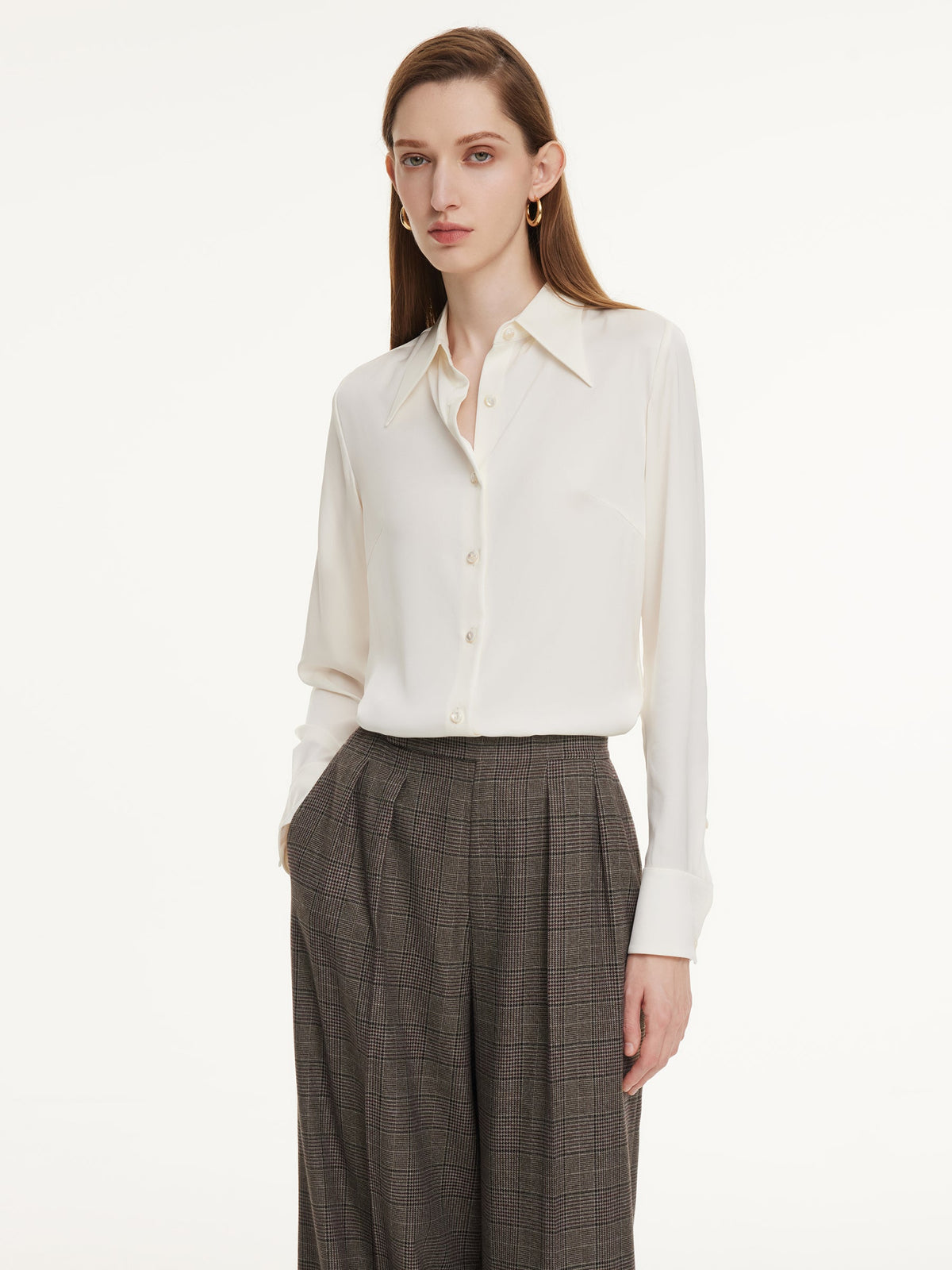 22MM Mulberry Silk Women H-Line Shirt